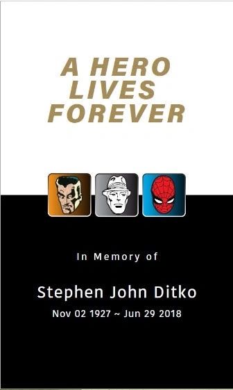 Steve Ditko Remembrance Card