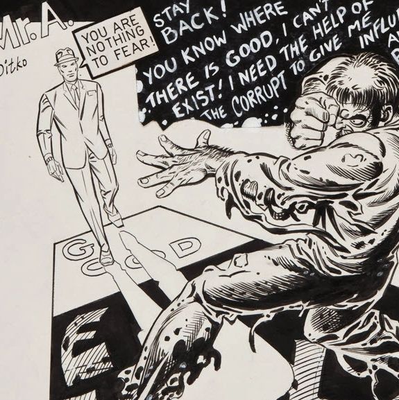 Mr. A Good and Evil comic panel